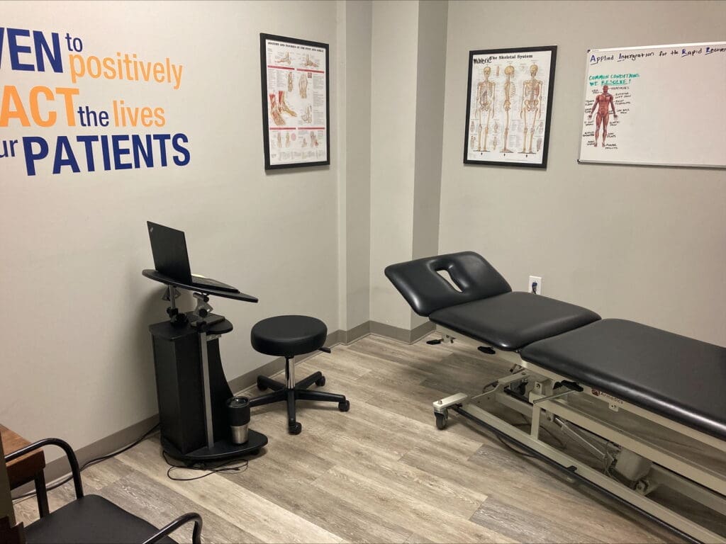 Treatment room at Airrosti Grand Parkway