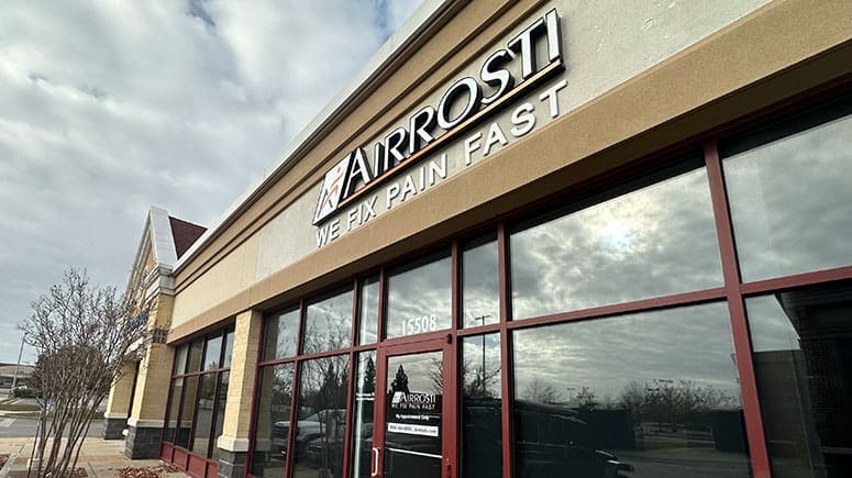 The exterior of the building at Airrosti Midlothian in Virginia.