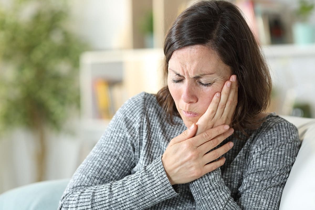 Woman with Temporomandibular Dysfunction